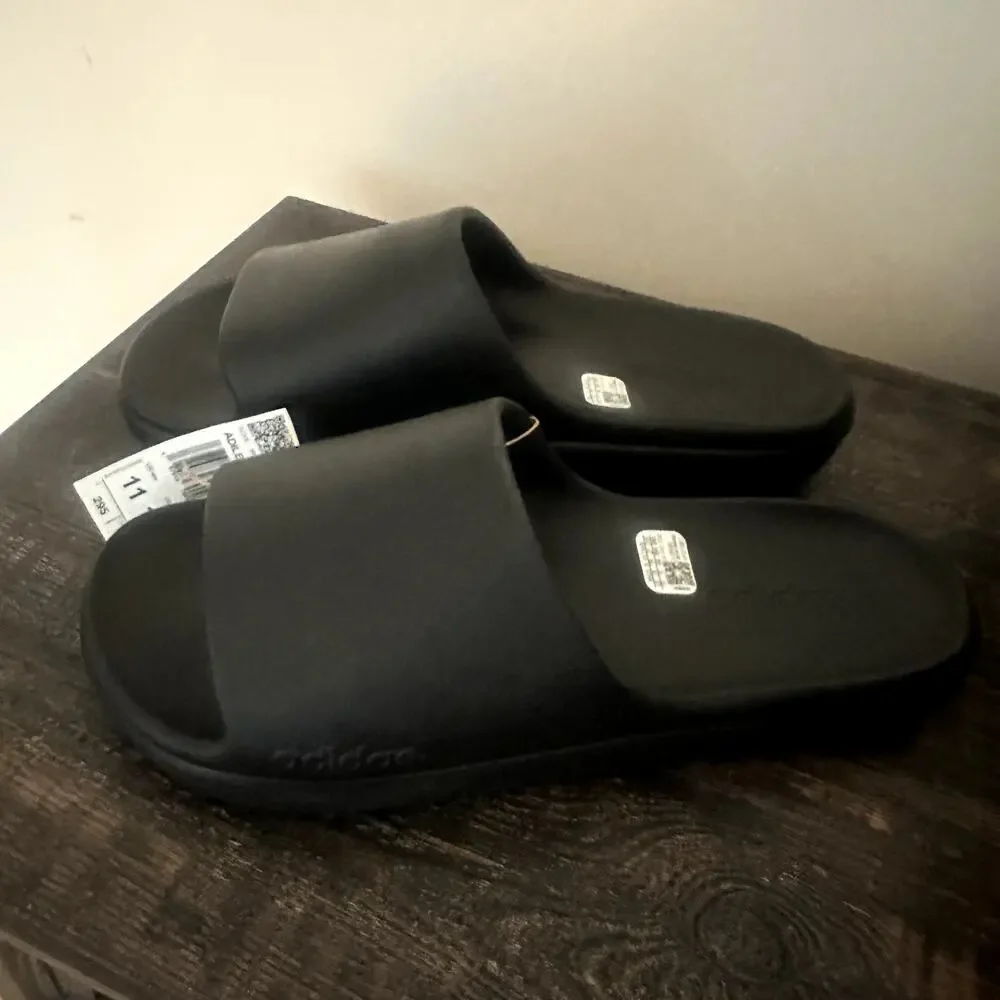 NWT Adidas Adilette Lumia Slides Core Black Foam Cloud Sandal Men 11 Women 12